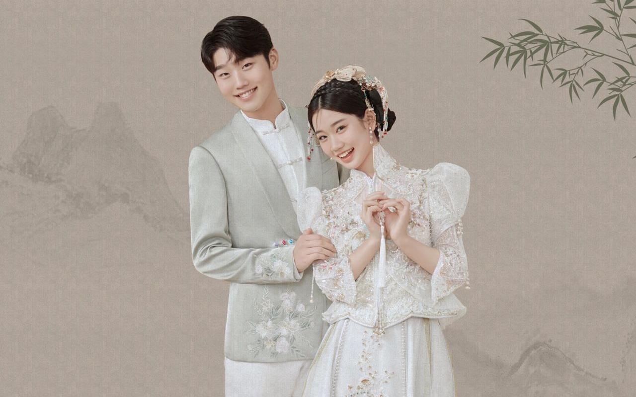 婆婆狂夸‼️工笔画秀禾婚纱照心动俏皮超上镜🥰