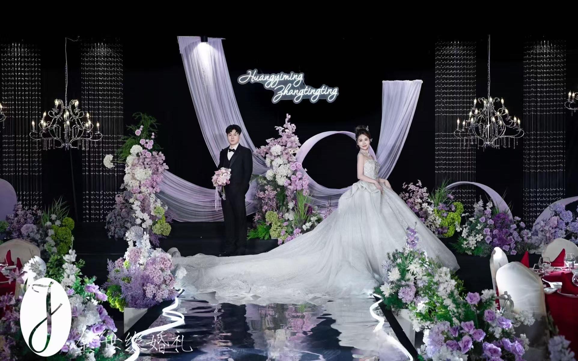 金世缘|美到失语的紫色婚礼布置