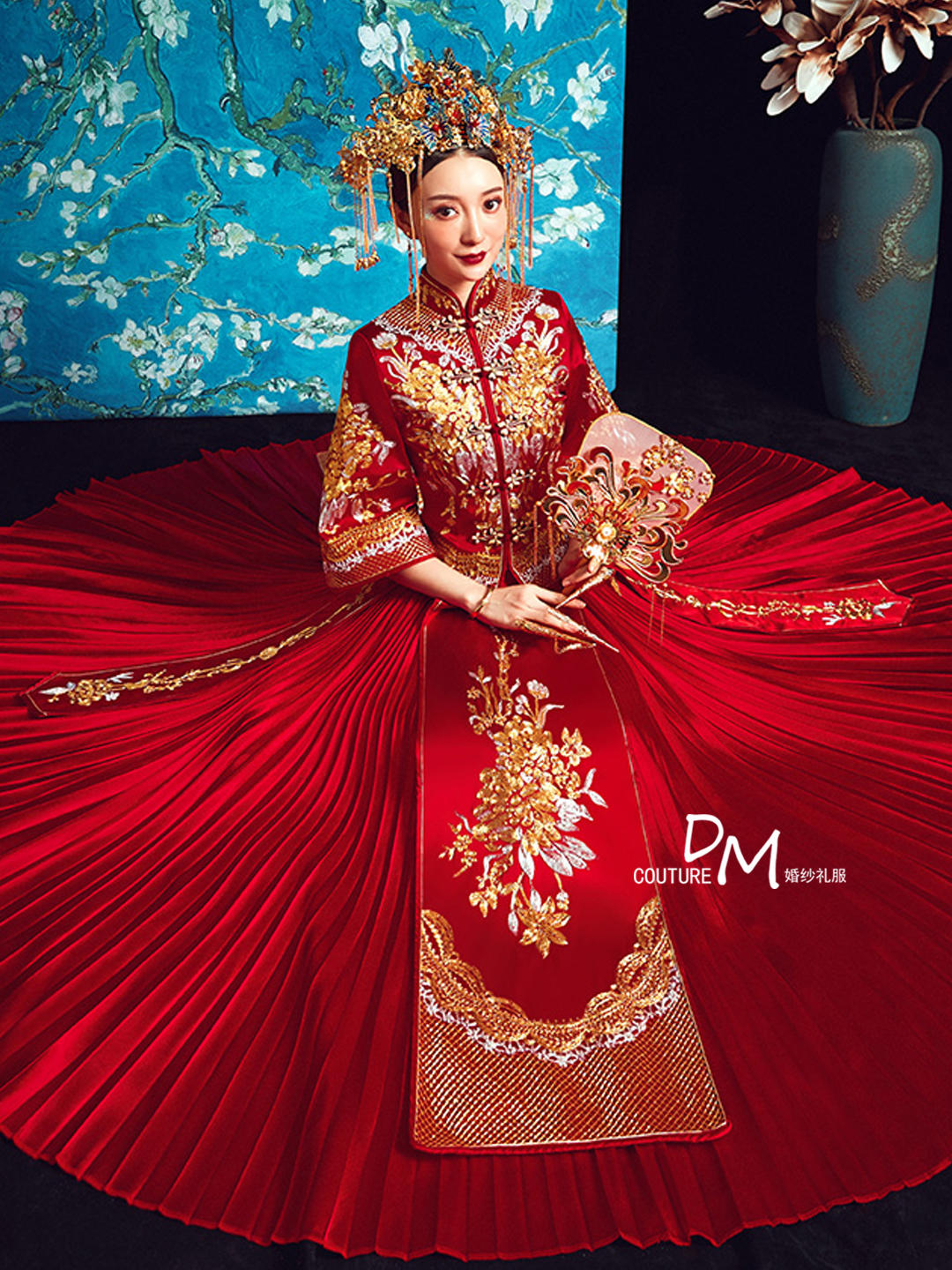 DM婚纱/中式苏绣系列/锦上添花