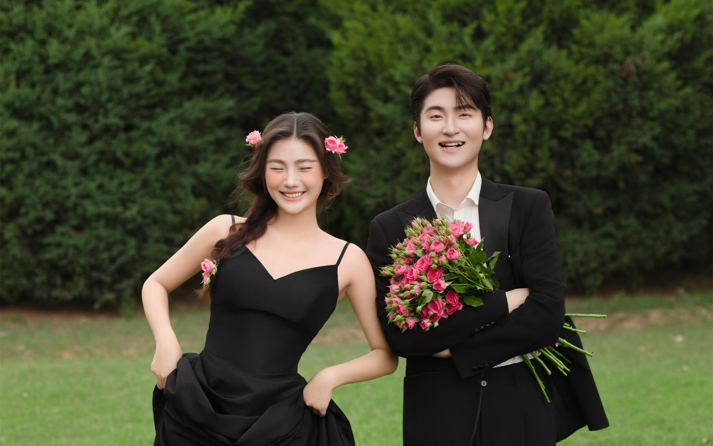 小众森系小清新黑色礼服婚纱照🌲也太美啦