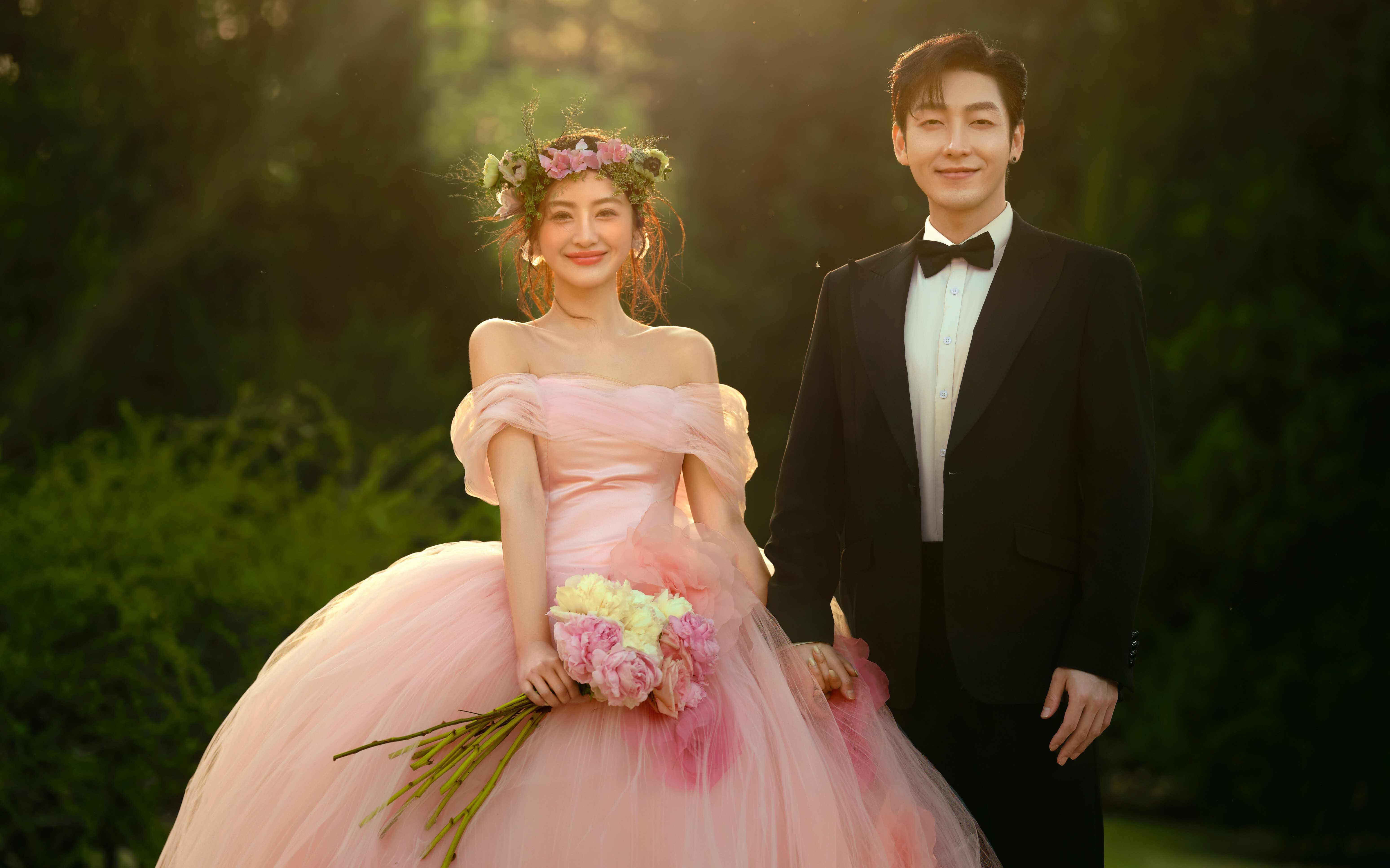 浪漫暴击~公主风森系婚纱照太甜了