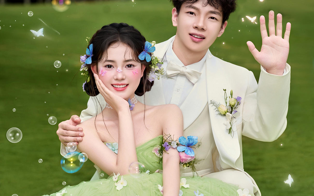 被夸爆的绿野彩纱系婚纱照✨美到犯规了