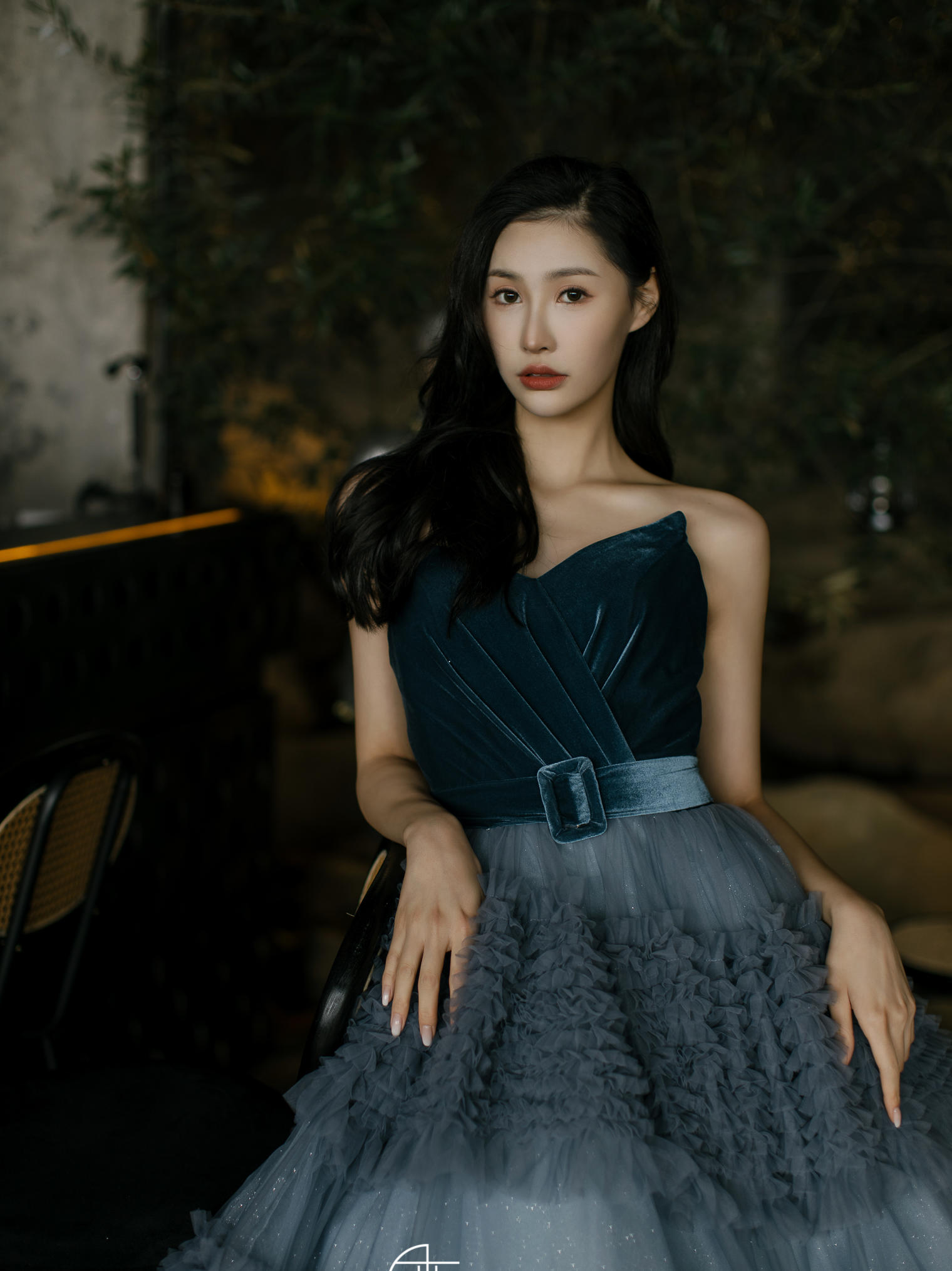 【与卿婚纱】蓝韵高定礼服