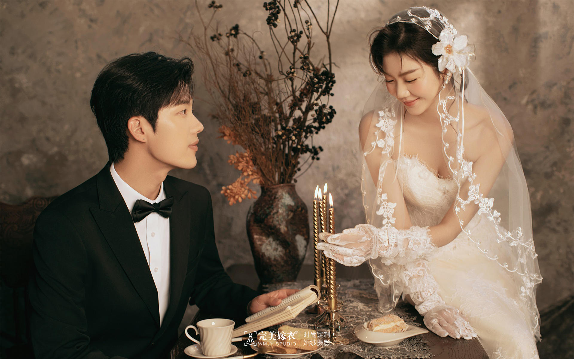 【以光谱诗】超好看的少女复古油画婚纱照