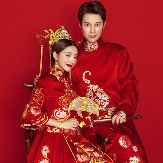 中国风/中式经典/刺绣珍品/结婚照