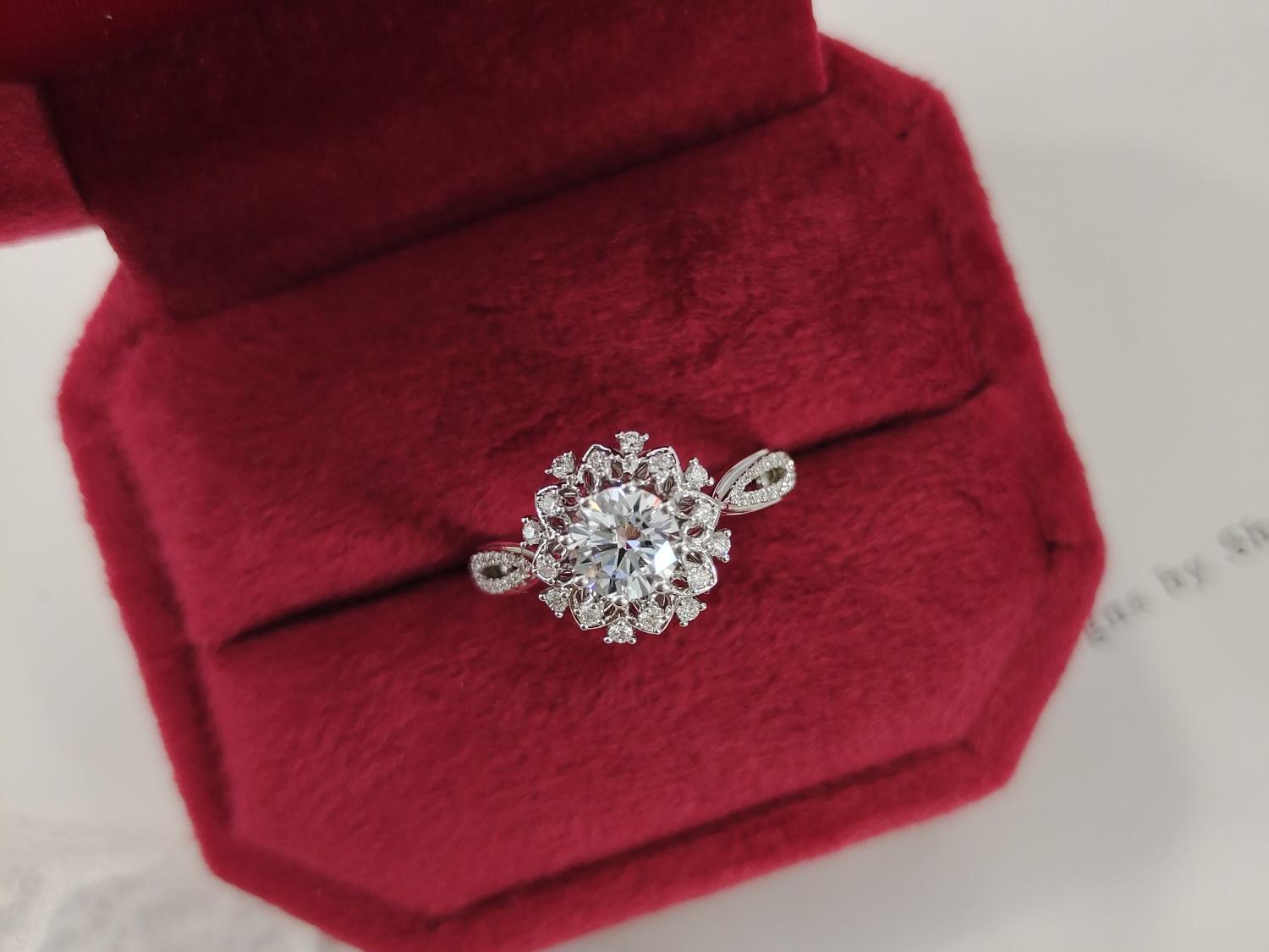 【奥斯珠宝】结婚订婚求婚钻戒|花期