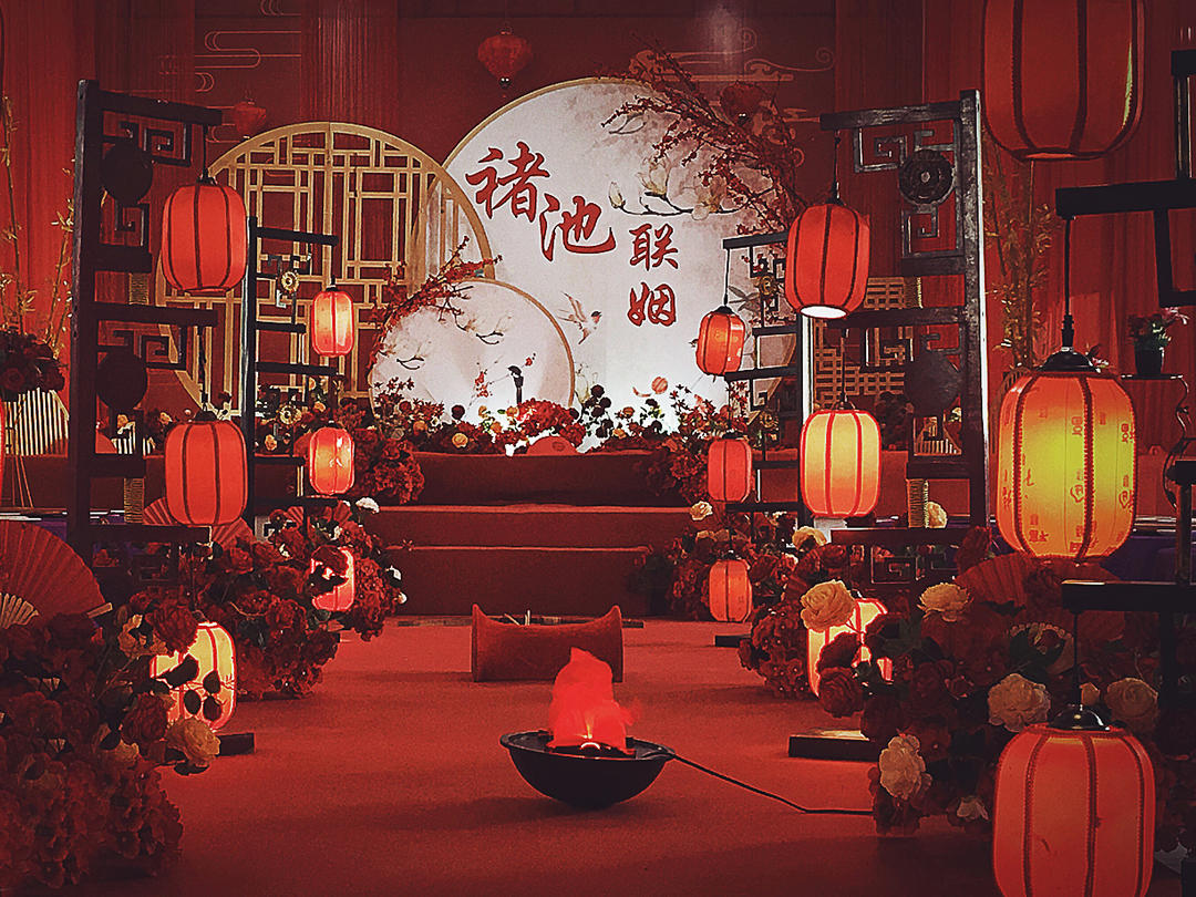 【印加婚礼】传统中式婚礼主题（布置+T台+灯光）