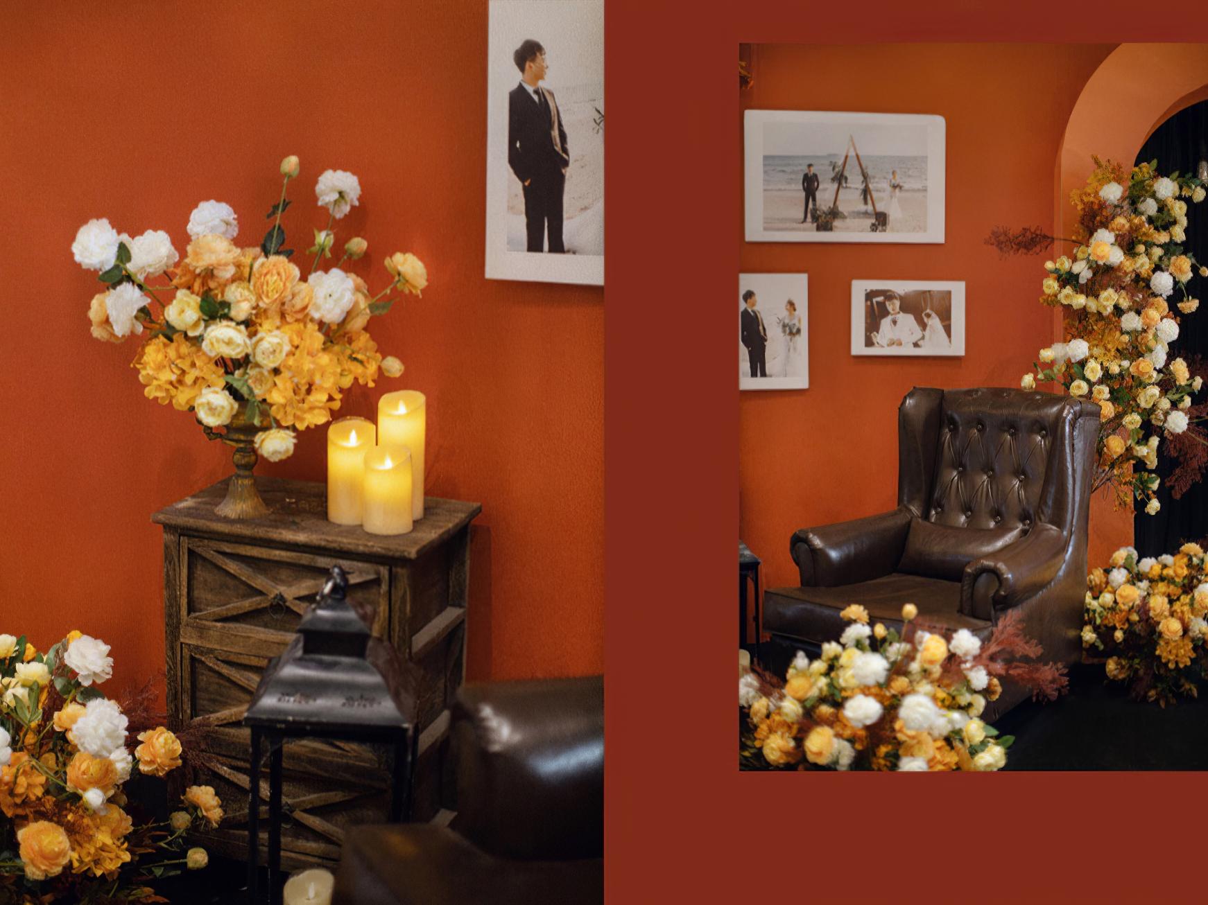 格林婚礼流行简约撞色风婚礼