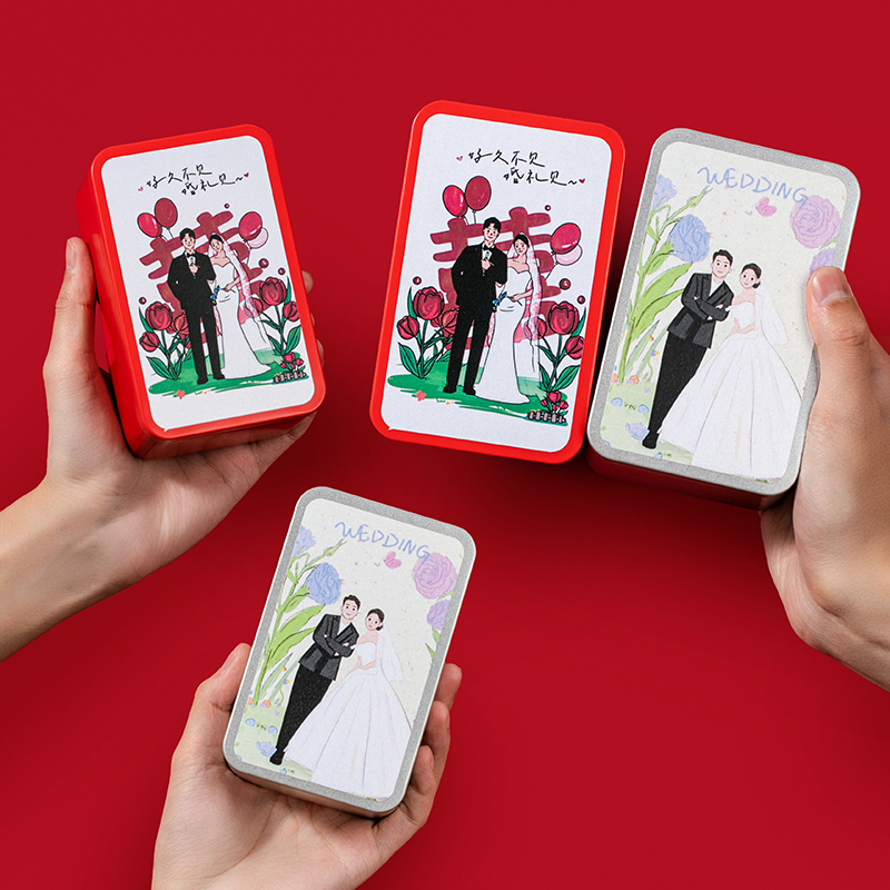 包好發(fā)貨 成品喜糖套餐鐵盒 喜糖+喜糖盒【成品喜糖不支持退換】