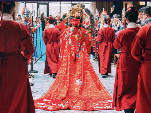【中式婚礼】凤冠霞帔 十里红妆 全套礼服