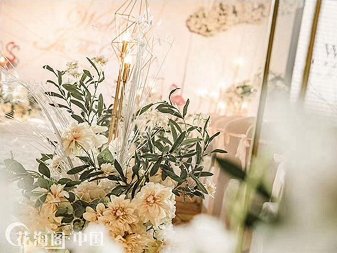 【花海阁婚礼企划】香槟色大气婚礼布置