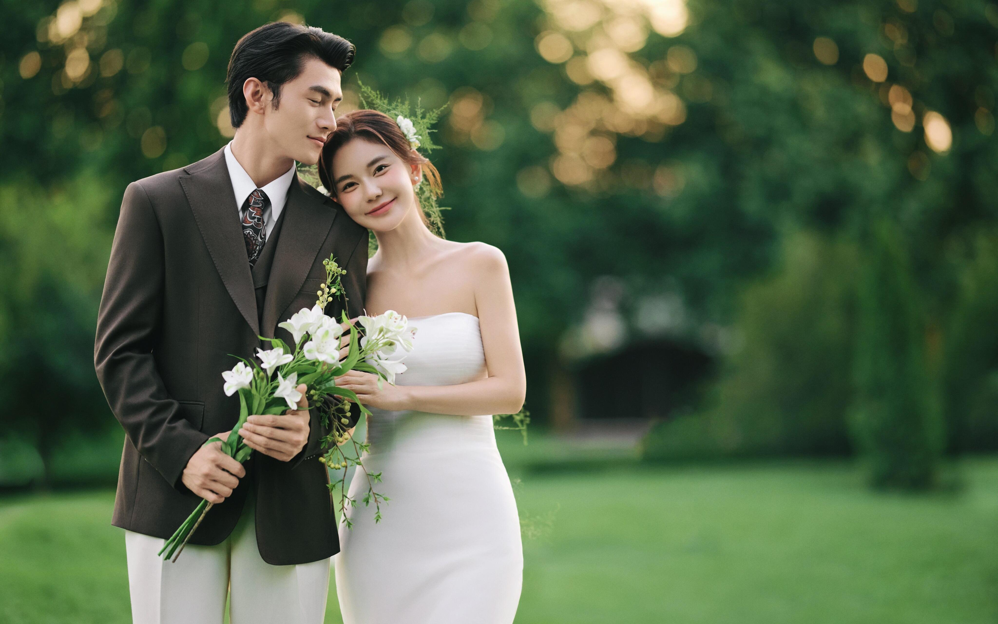 生命力爆棚的森系婚紗照