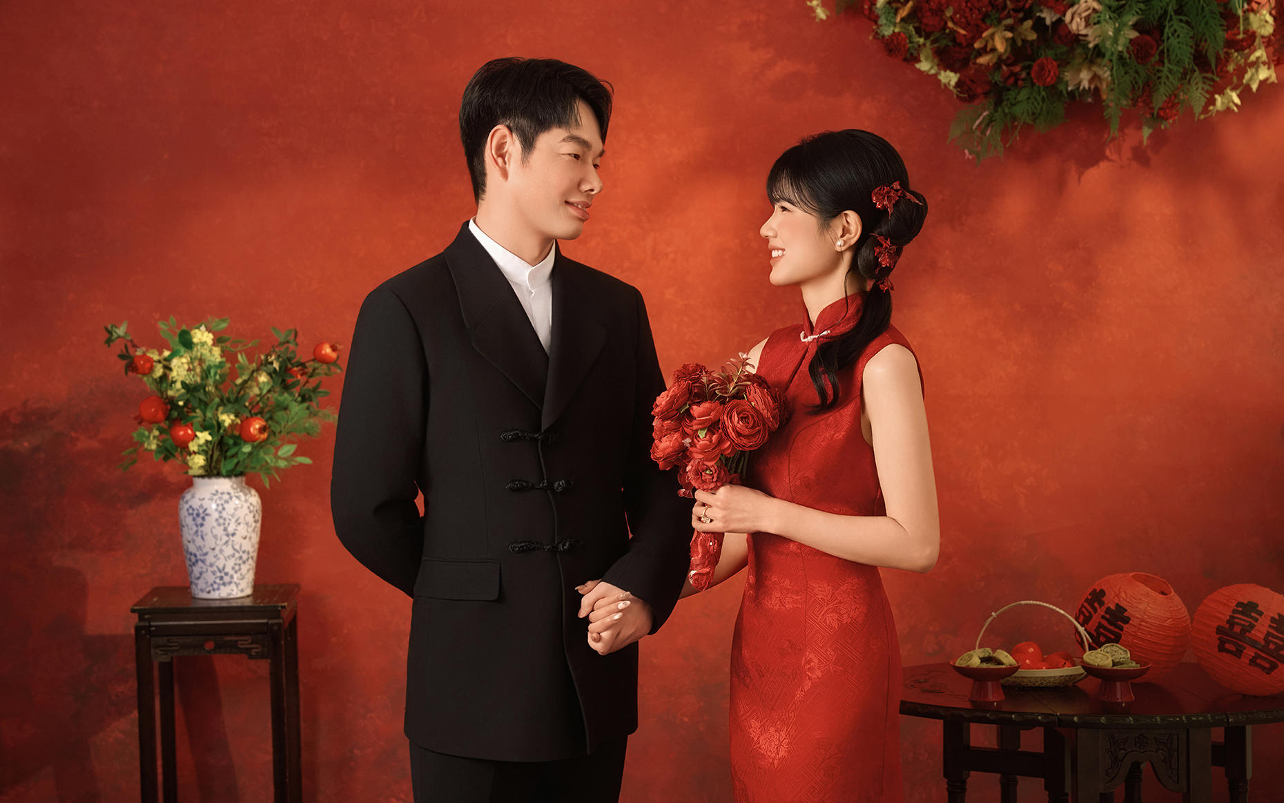 喜慶又溫婉的新中式旗袍婚紗照客片??一定要拍吖