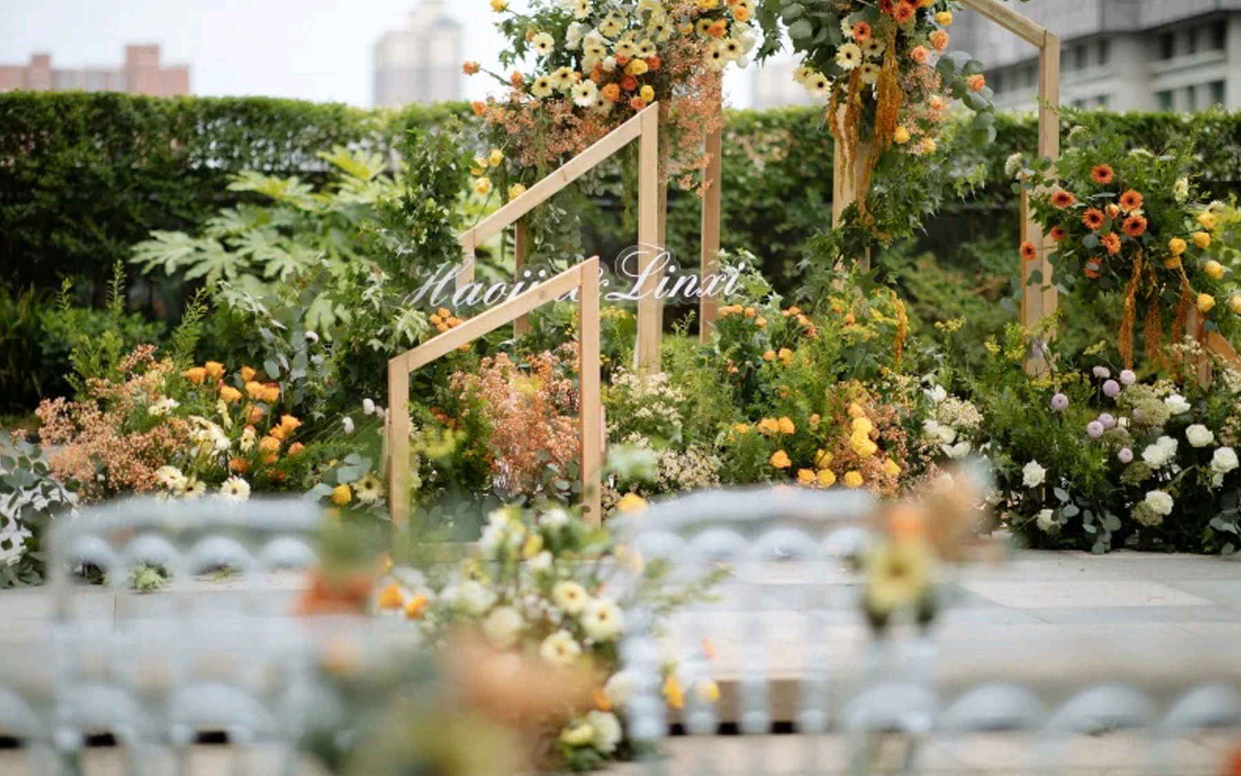 小清新原木風(fēng)戶外婚禮 