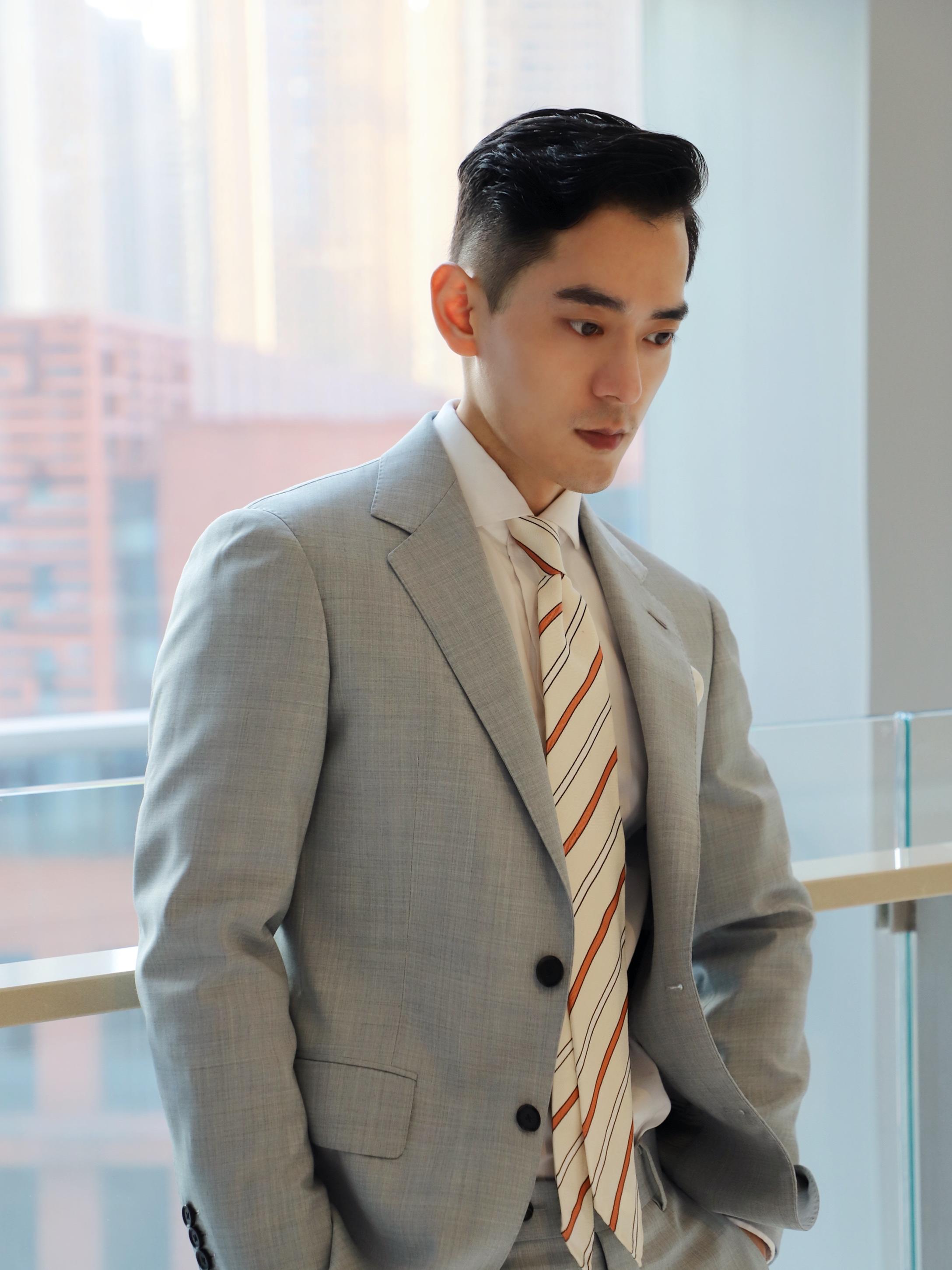 浅灰色|婚礼西服|休闲套西