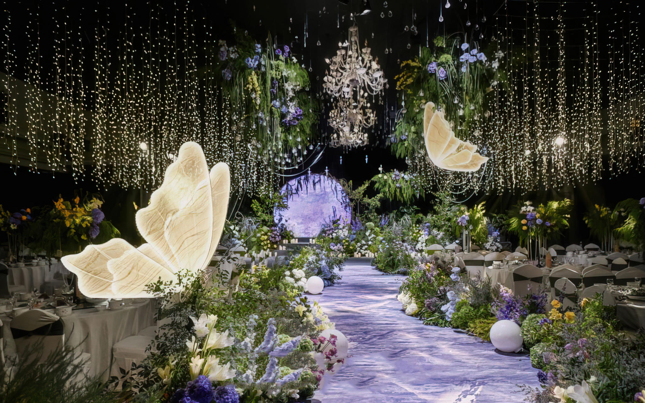 月影水晶，綠紫雙色靜謐交織