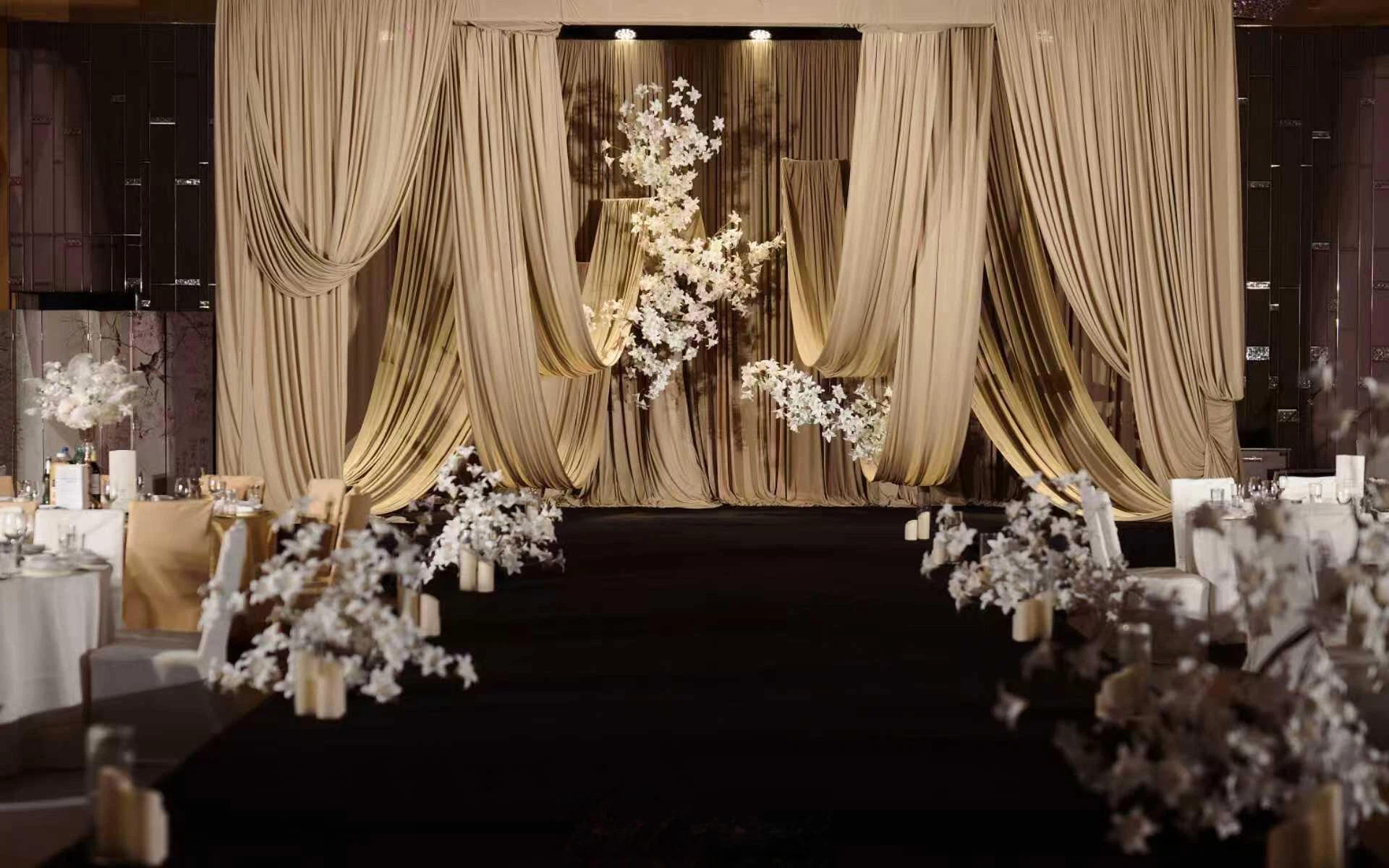 《絮语》咖色系布幔韩式婚礼