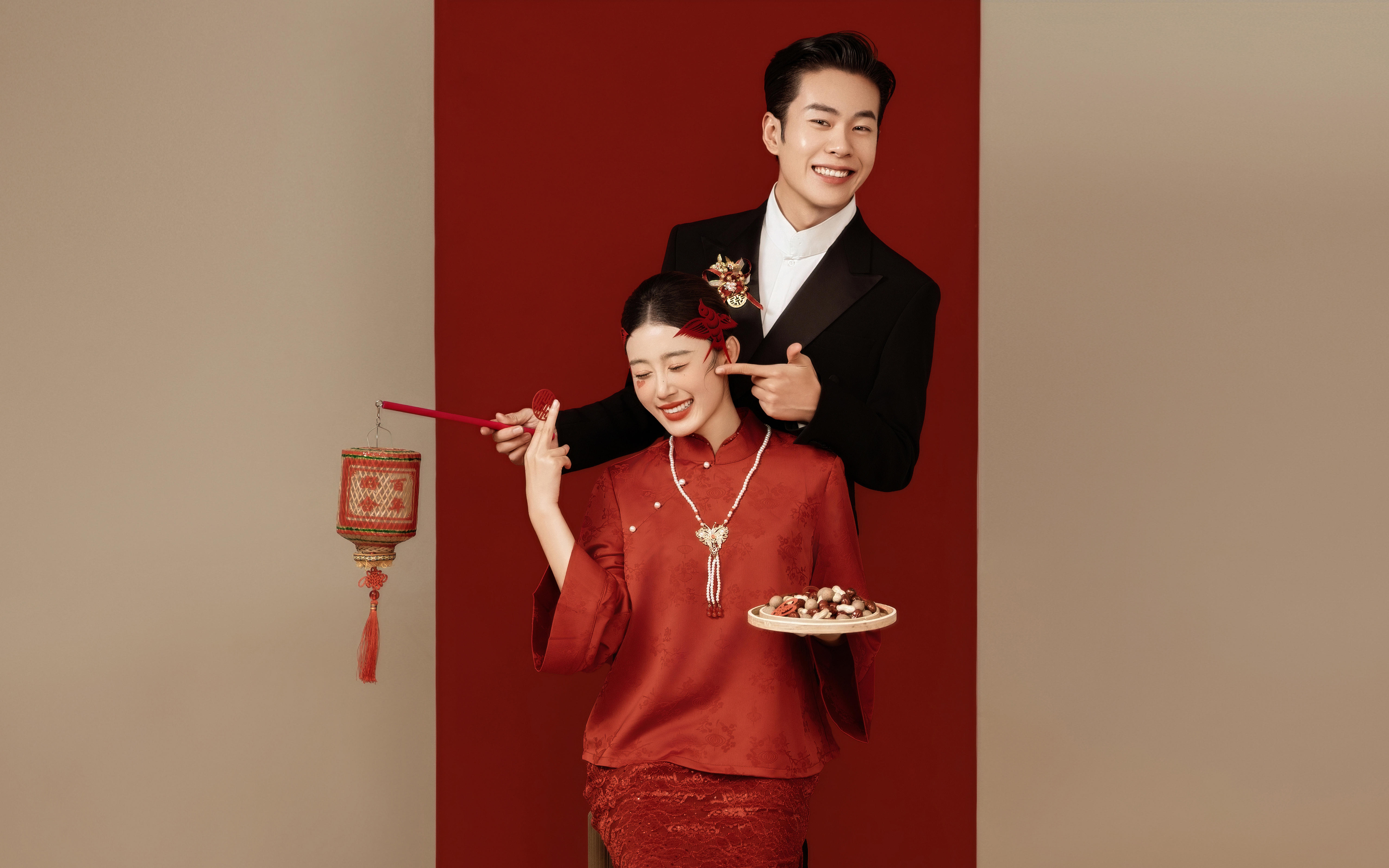 中式浪漫婚纱照 
