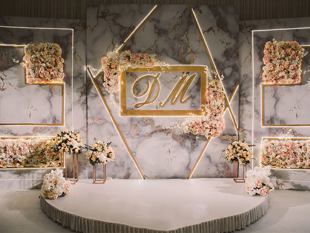 爱尔语典 大理石白金婚礼