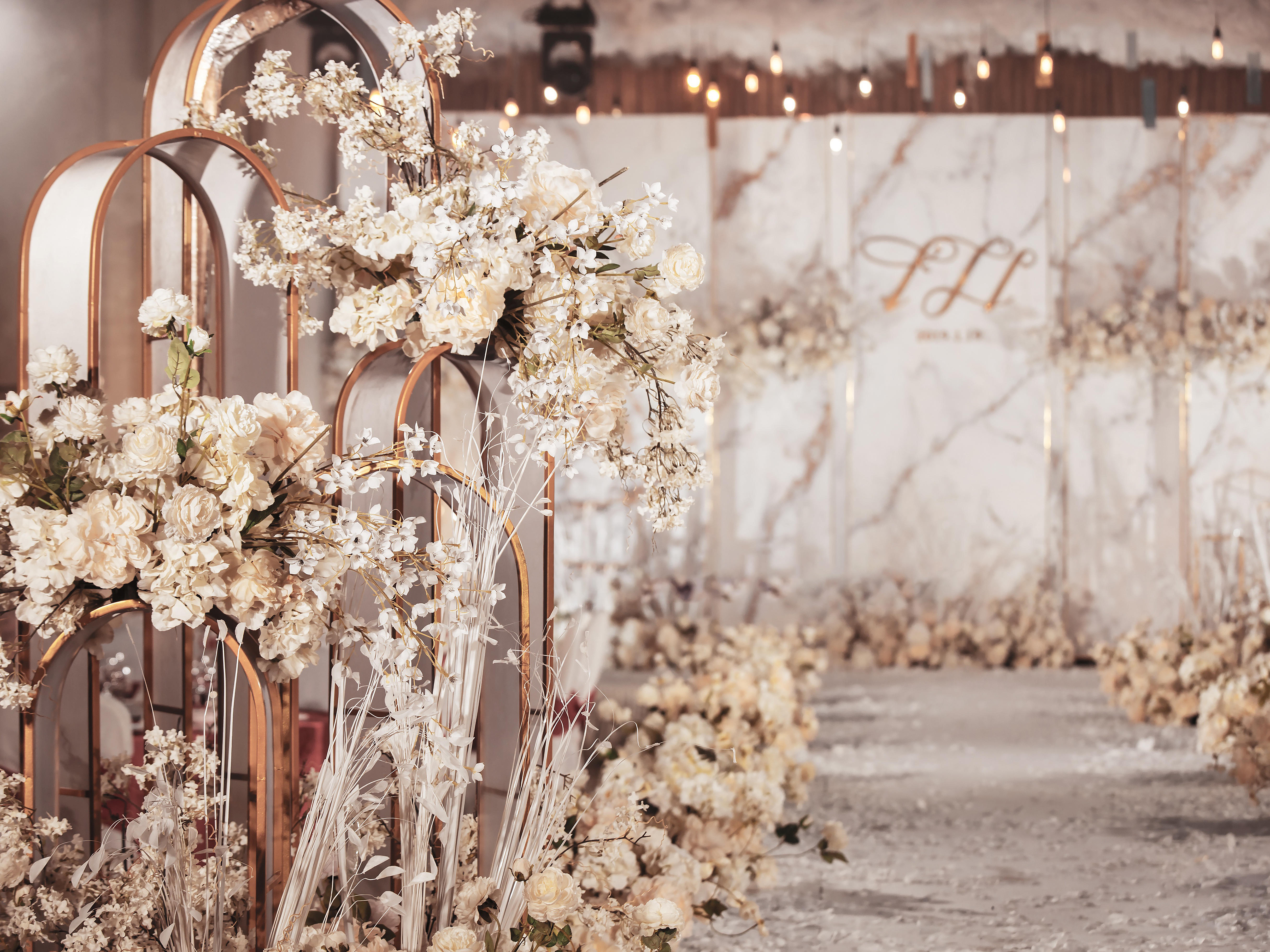 【大雅婚礼】秋季限定-香槟色大理石简约定制婚礼