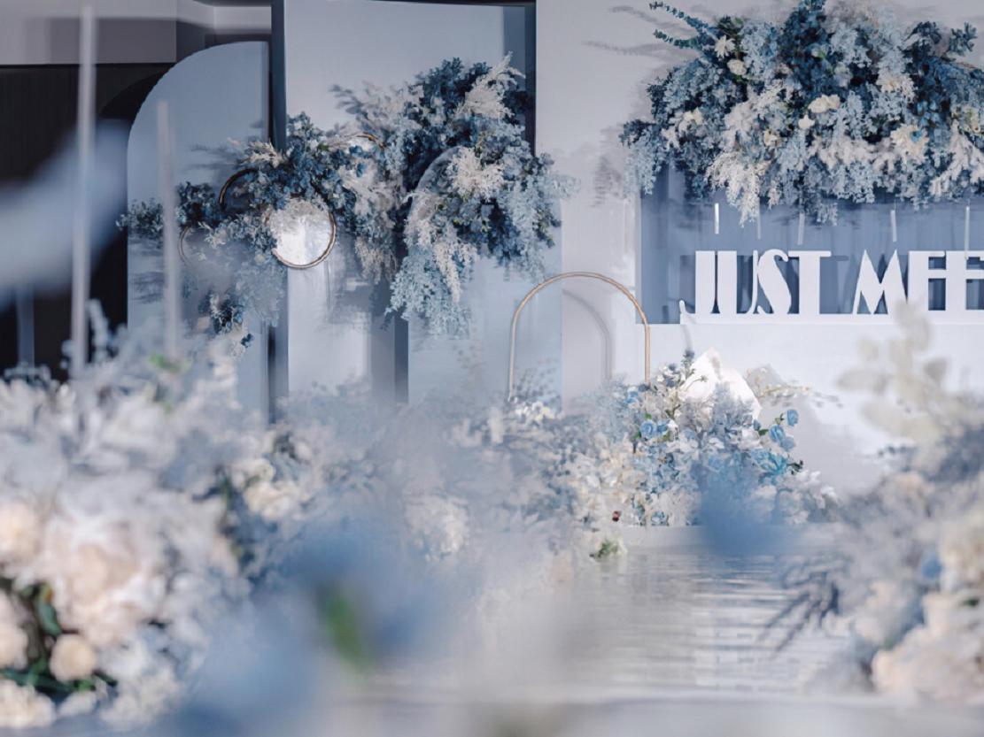 【西木婚礼】 小预算雾霾蓝蓝灰色主题现代婚礼