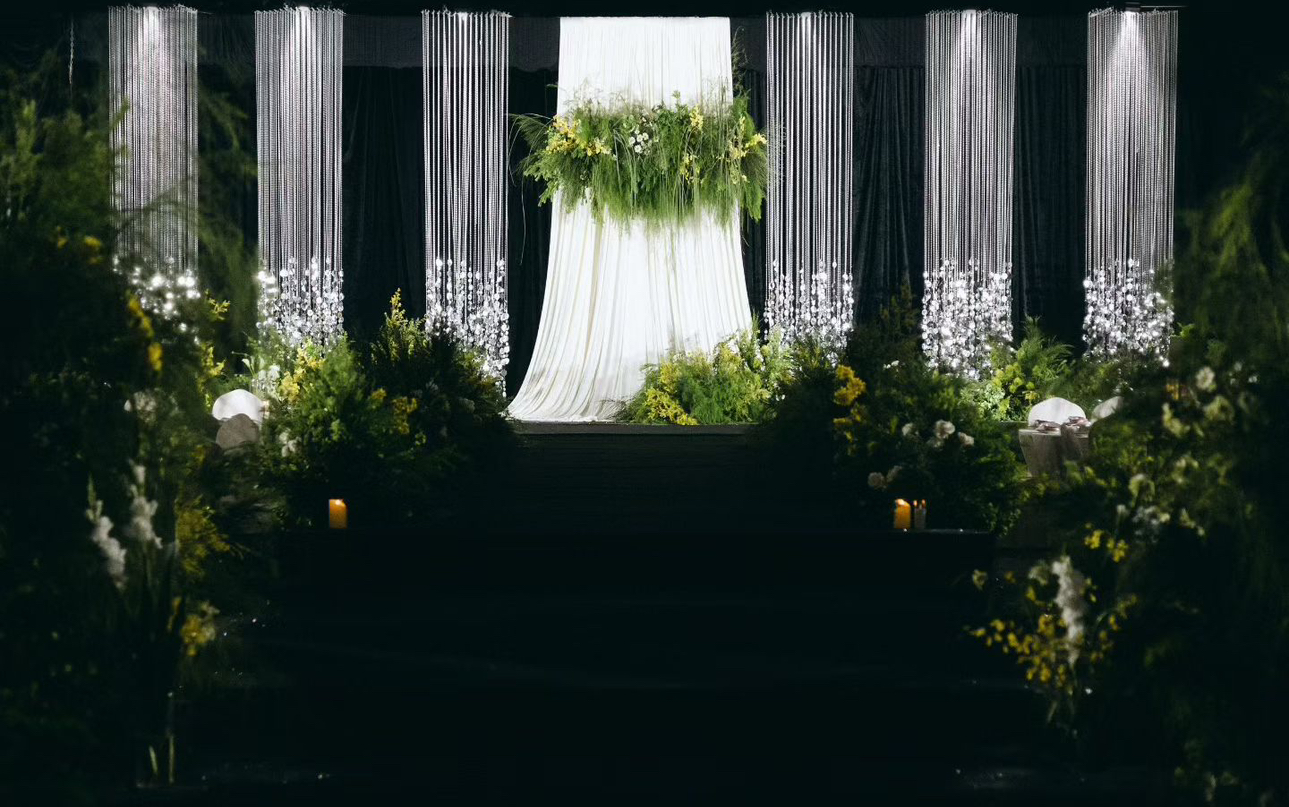 白绿色温柔韩系婚礼