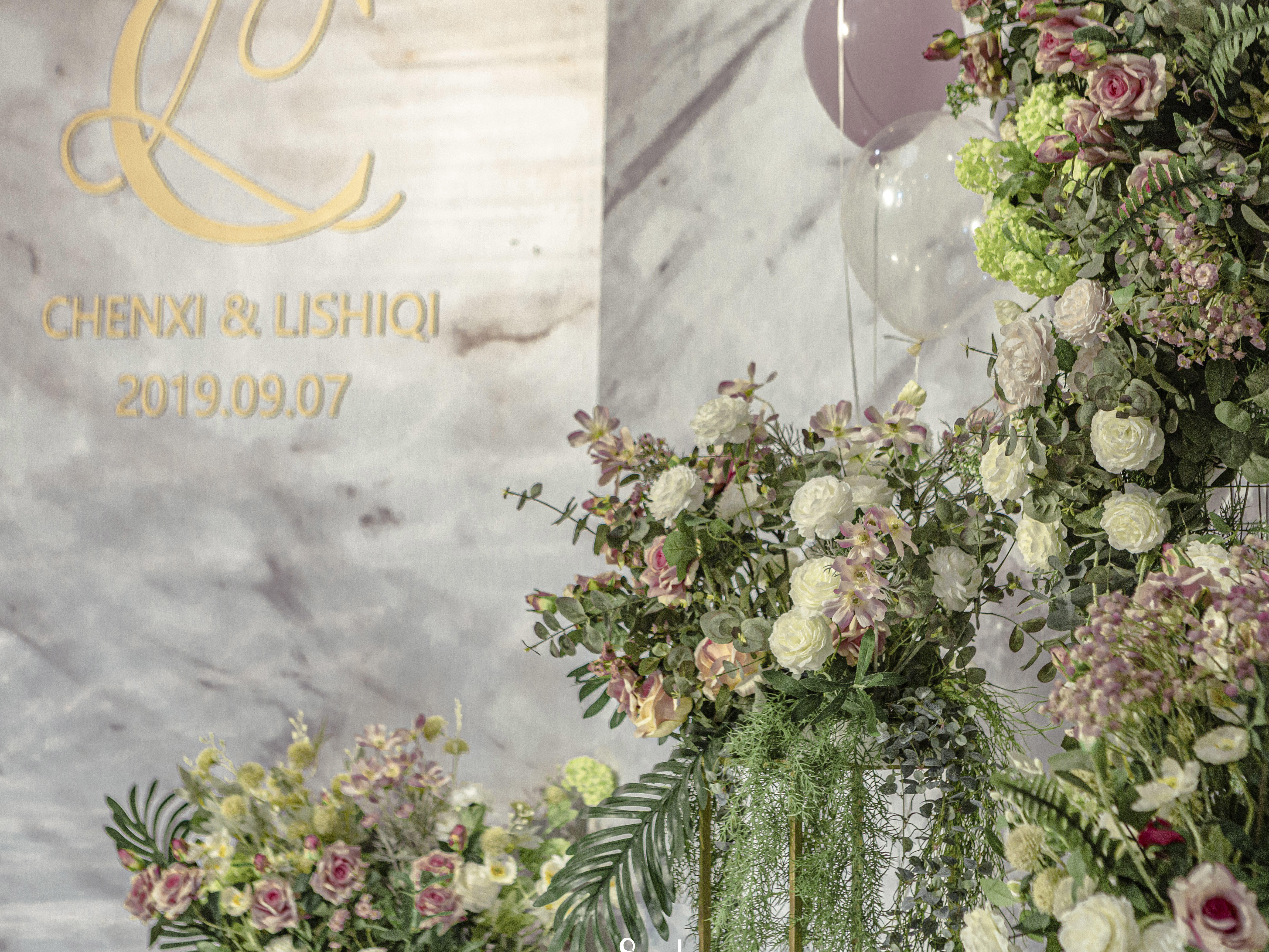 韶关森岚婚礼 大理石ins马卡龙主题