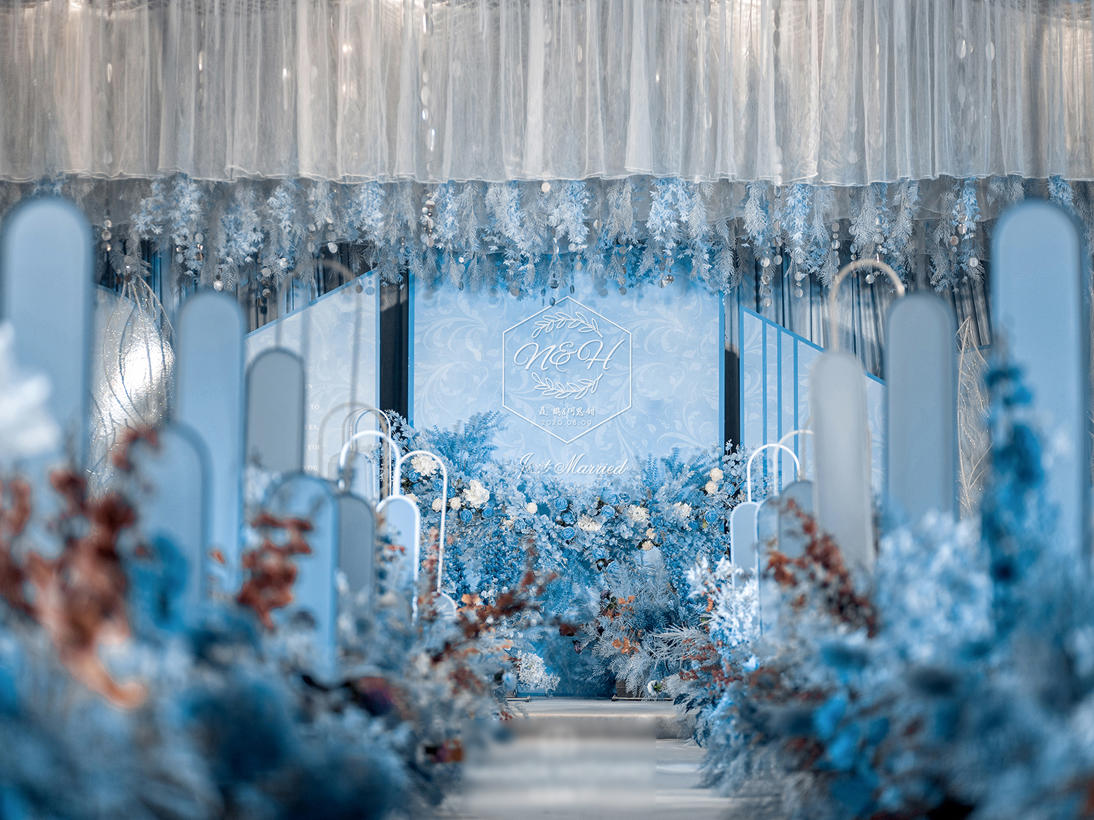 花田唯汀/蓝色小清新婚礼