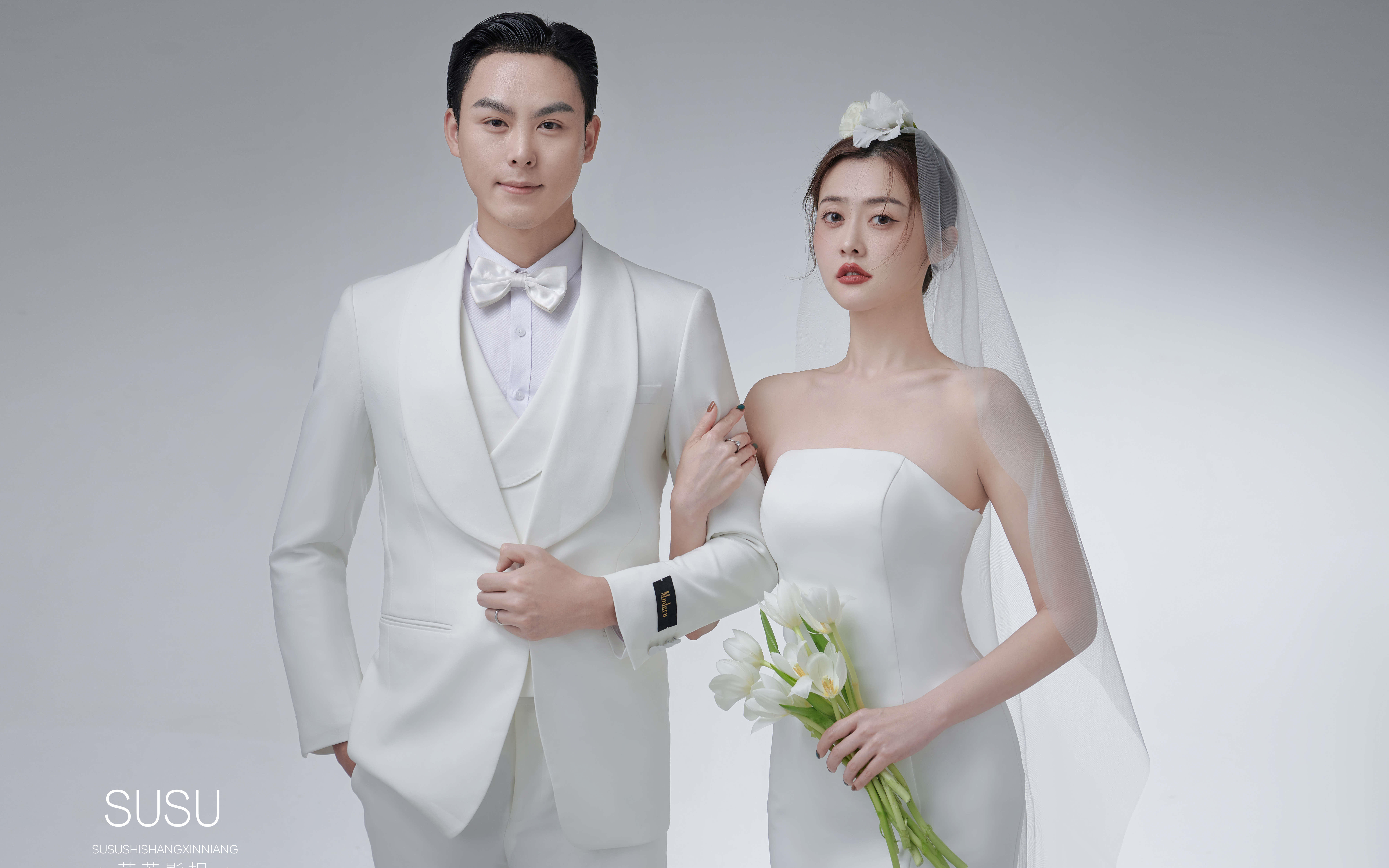 韩式极简风婚纱照