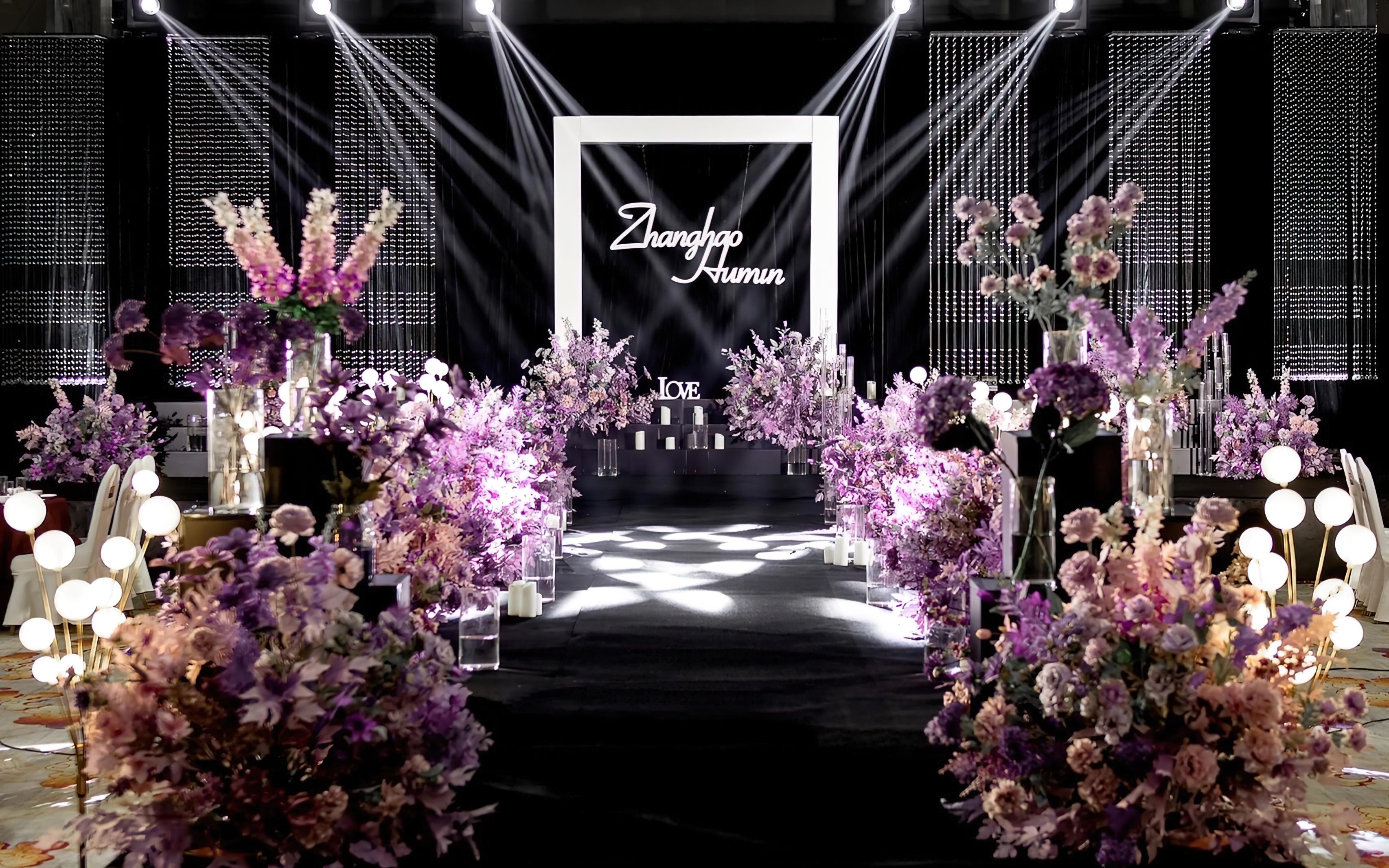 紫色水晶秀场婚礼