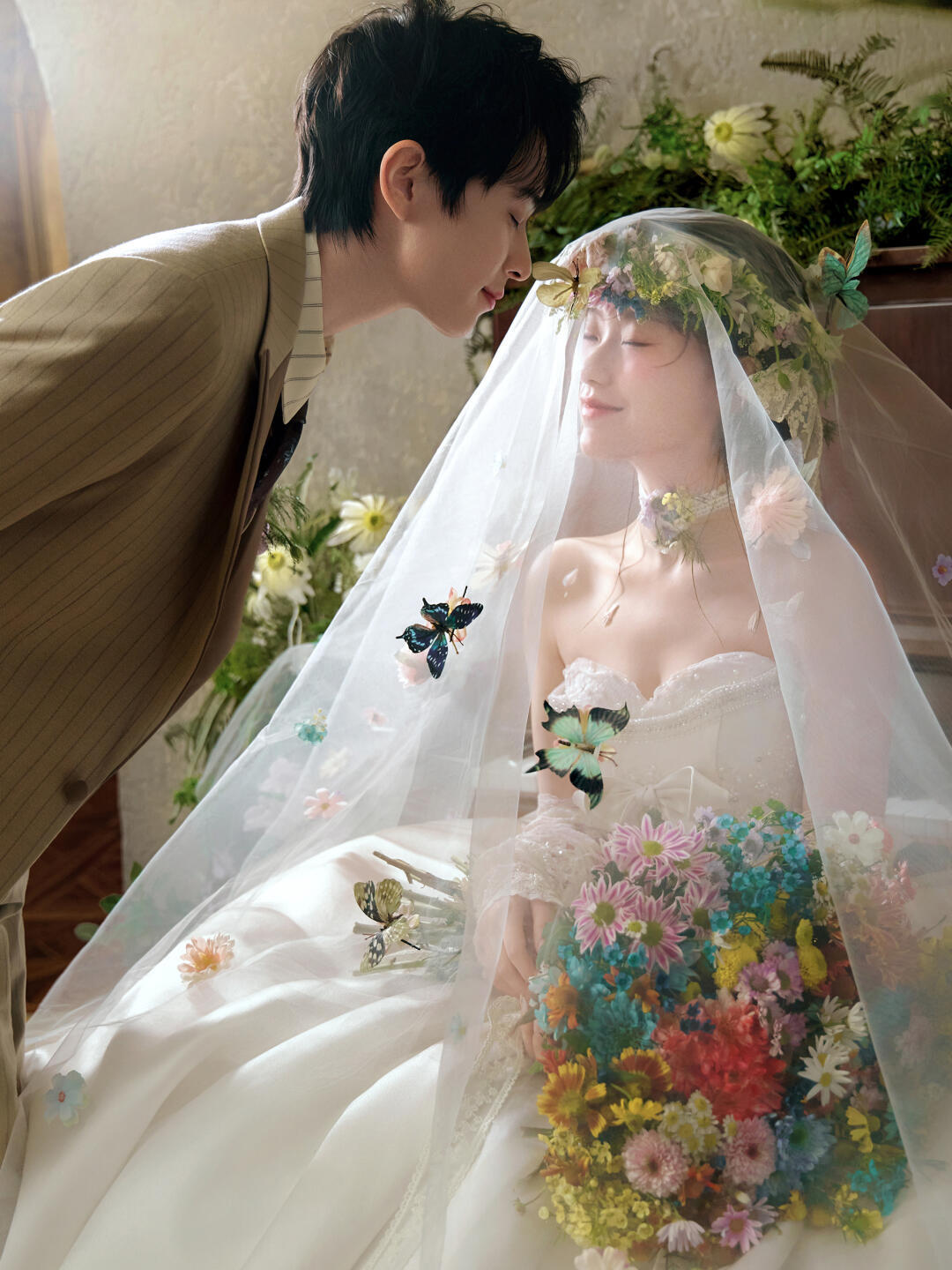 超韩式室内婚纱照  