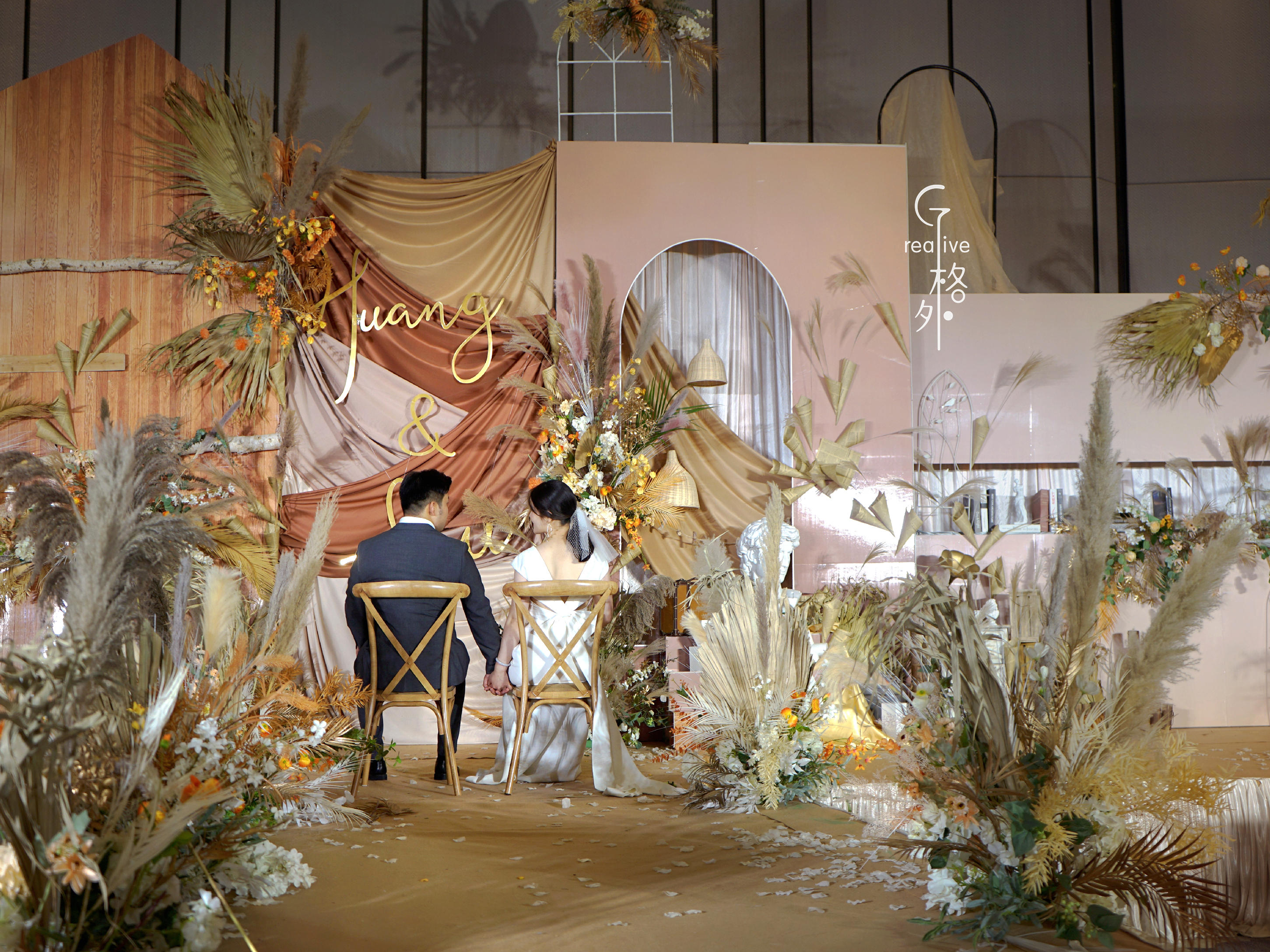 焦糖玛奇朵色系婚礼客片  含现场视频