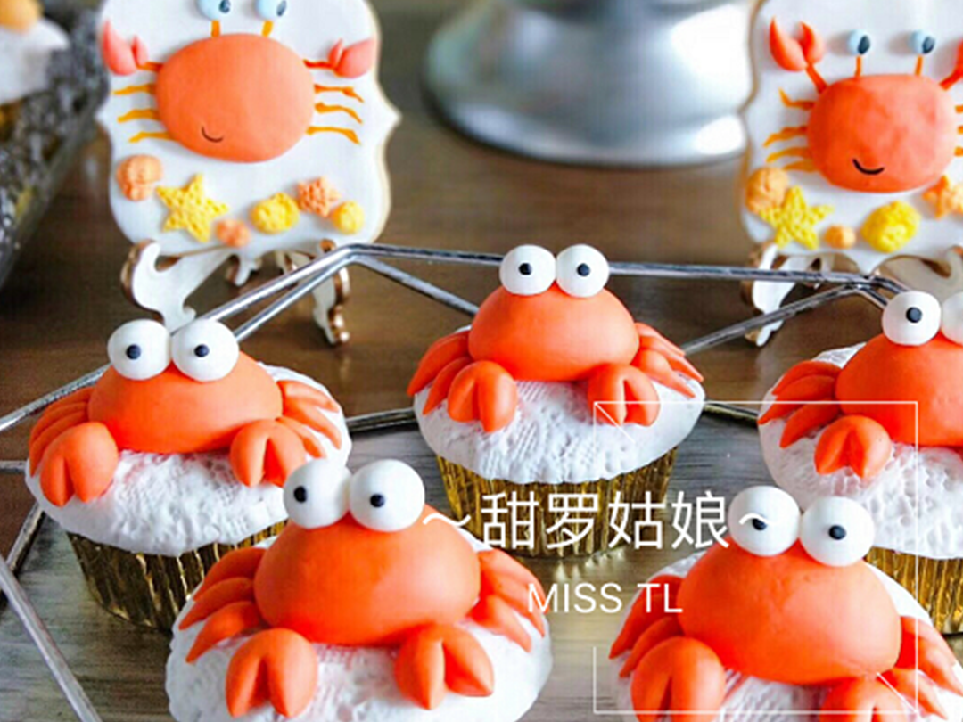 【螃蟹主题甜品台】6寸加高主蛋糕+63甜品咨询礼