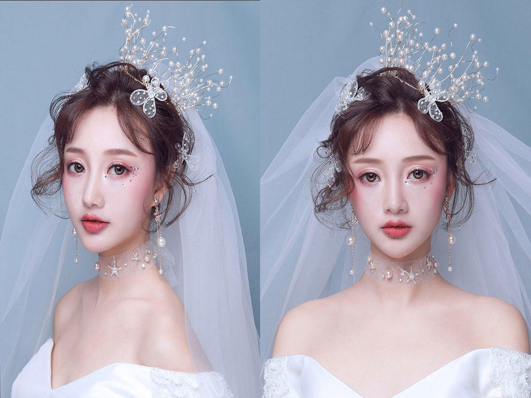 君君美妆造型资深新娘妆全天跟免租伴娘服亲友妆