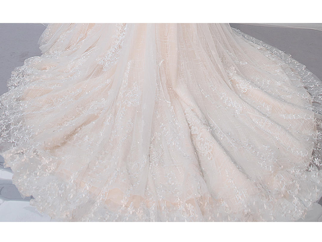 【阿兰婚纱馆】2019新款新娘森系婚纱赫本公主