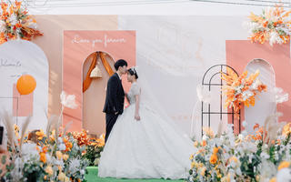 户外橘橙系婚礼