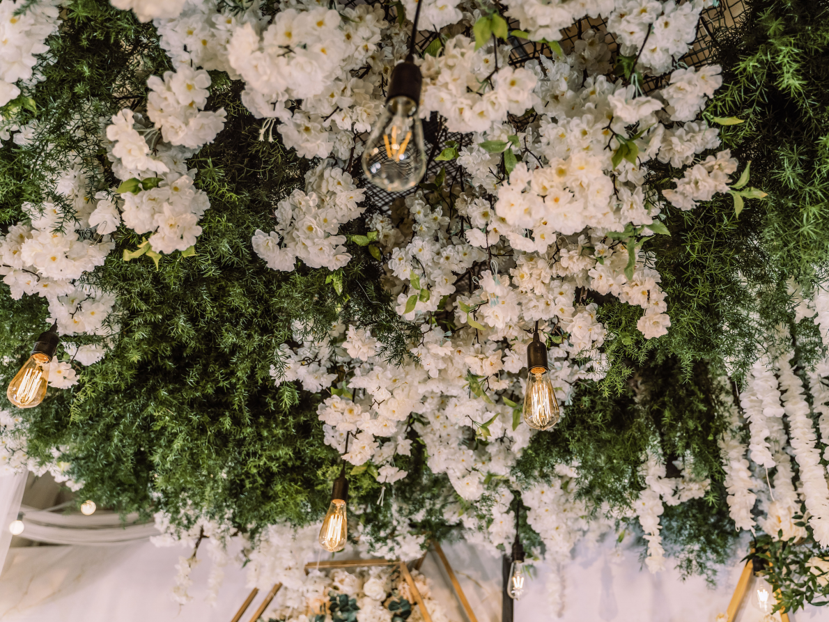 白绿色韩式婚礼 花艺铁艺完美设计