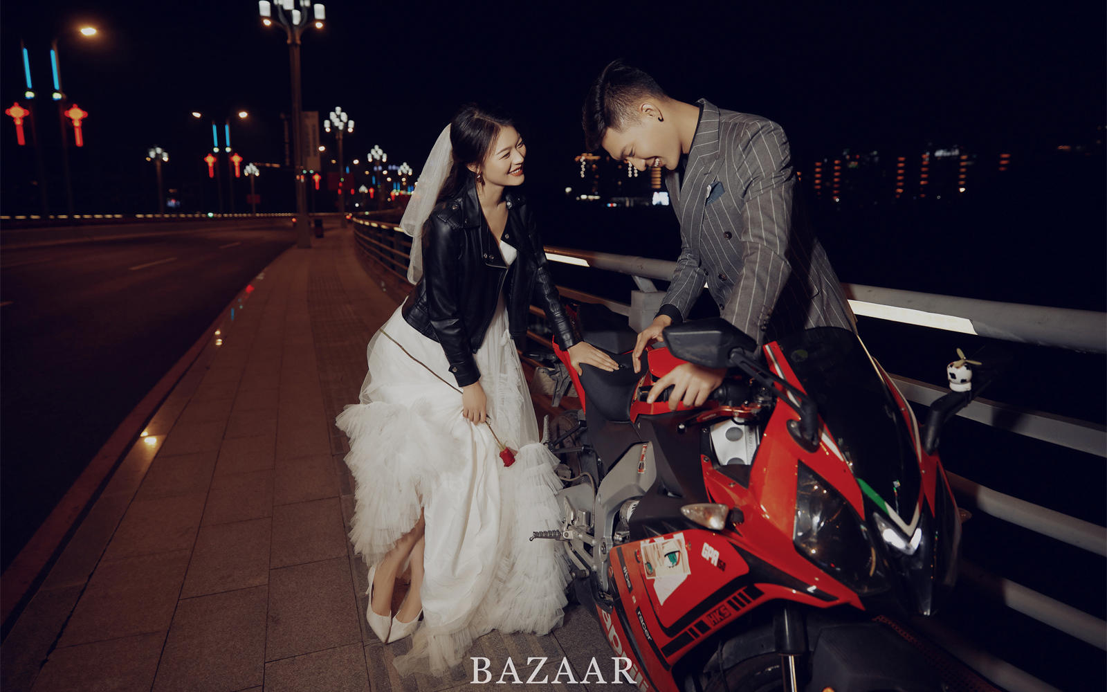 超酷炫的机车婚纱照，已被自己帅晕