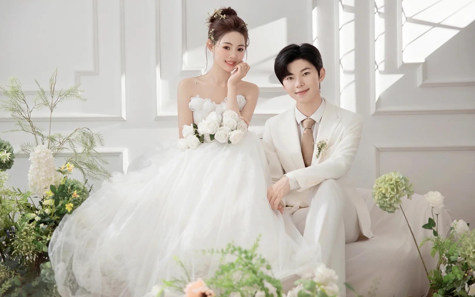 韩式简约光影婚纱照