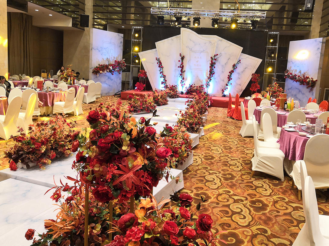 淮安高性价比婚礼，大理石纹色系-甜森林婚礼馆