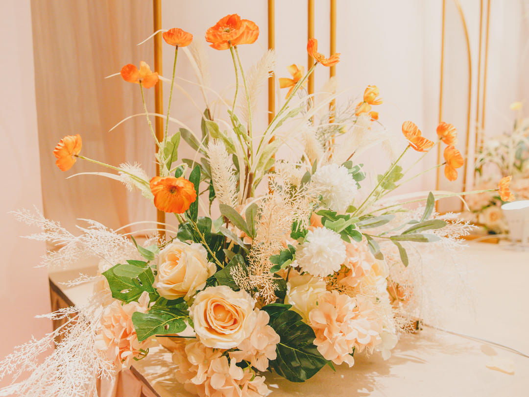 笑笑婚礼 钱隆酒店 小预算婚礼 迎宾舞台布置