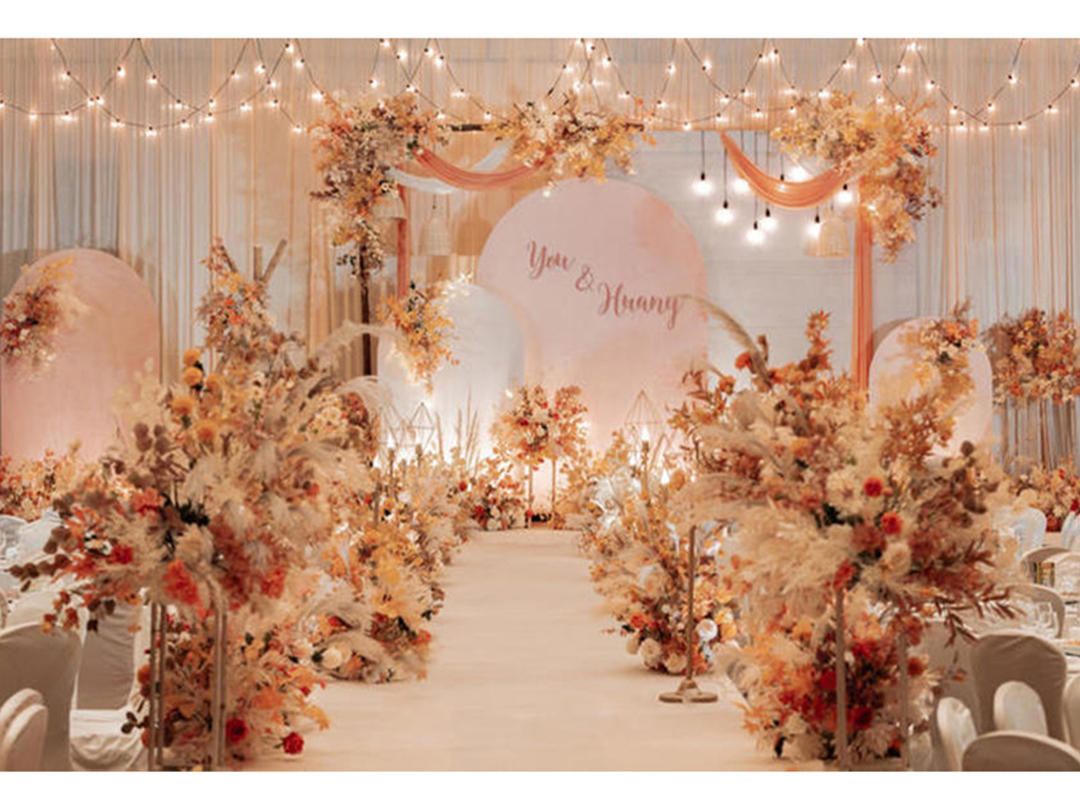 【笙瑟婚礼】温馨浪漫清新香槟橙色系婚【一叶知秋】