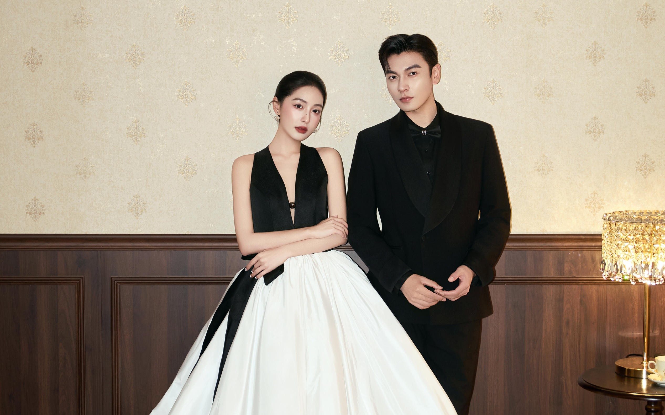 黑纱实景婚纱照