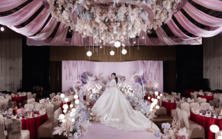 【町格婚礼】绝绝紫-高级感香芋紫色系布幔婚礼现场