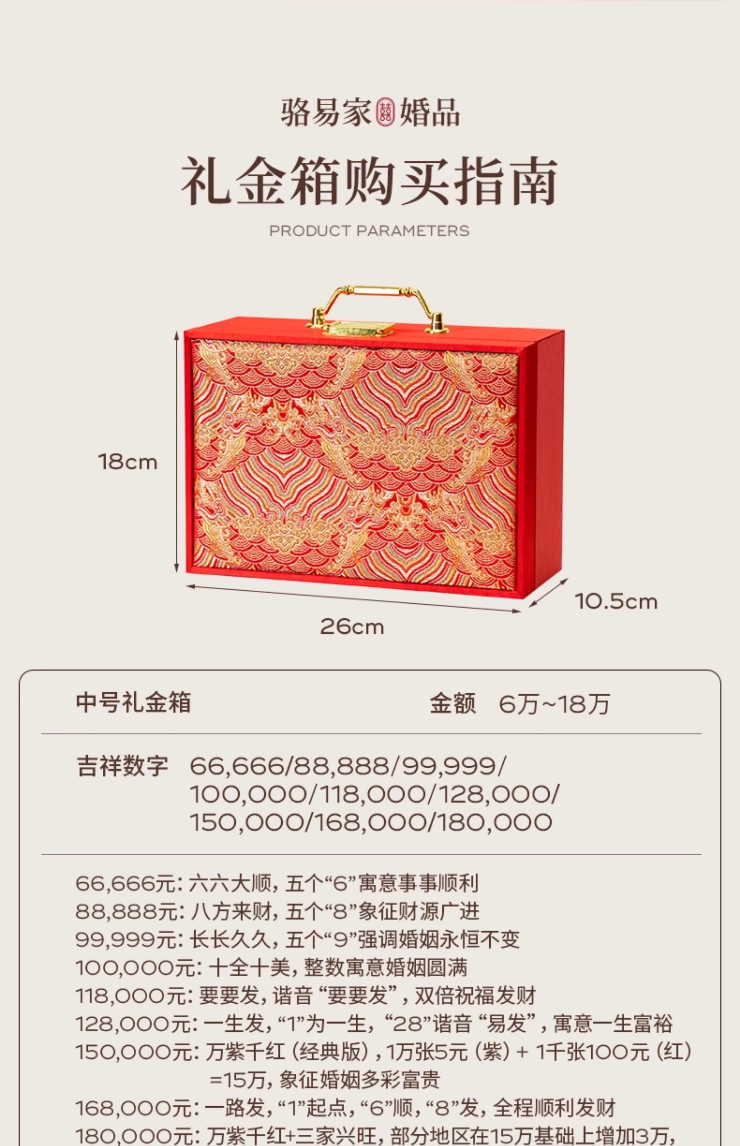 【高檔禮金箱】駱易家彩禮錢盒子禮金箱高檔禮盒訂婚用品