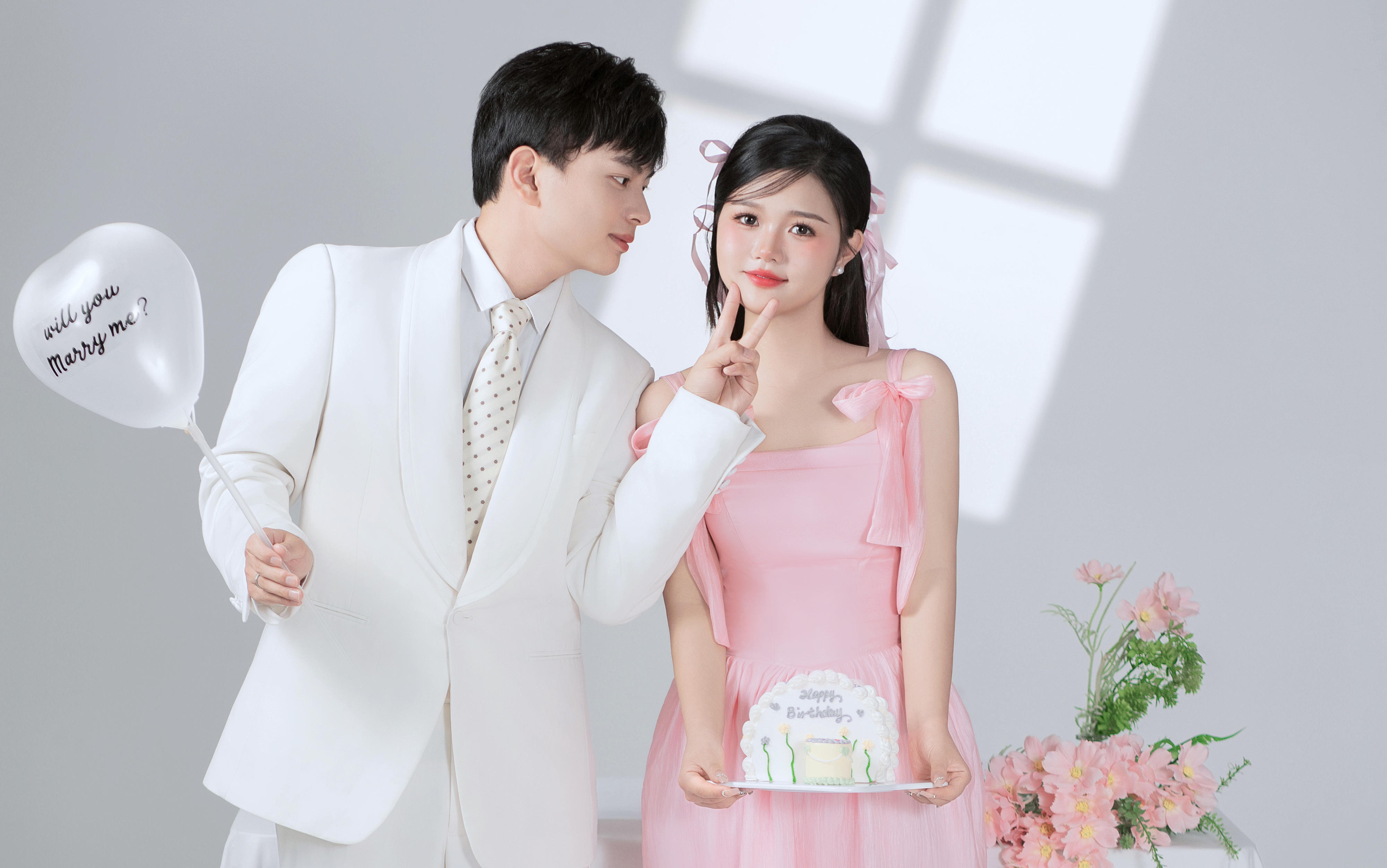 減齡感粉紗婚紗照，誰的少女心炸裂了我不說