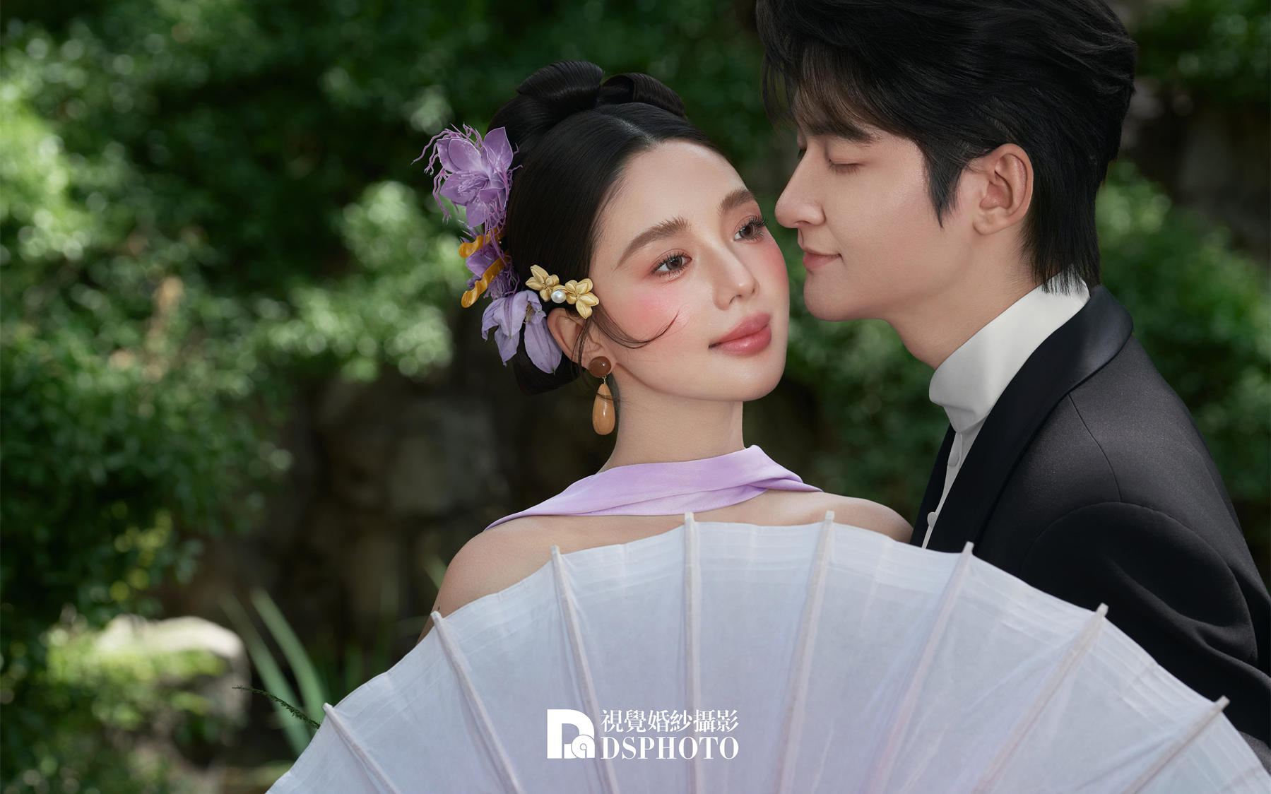✨【新中式婚纱照】紫纱翩跹，园林为媒💜