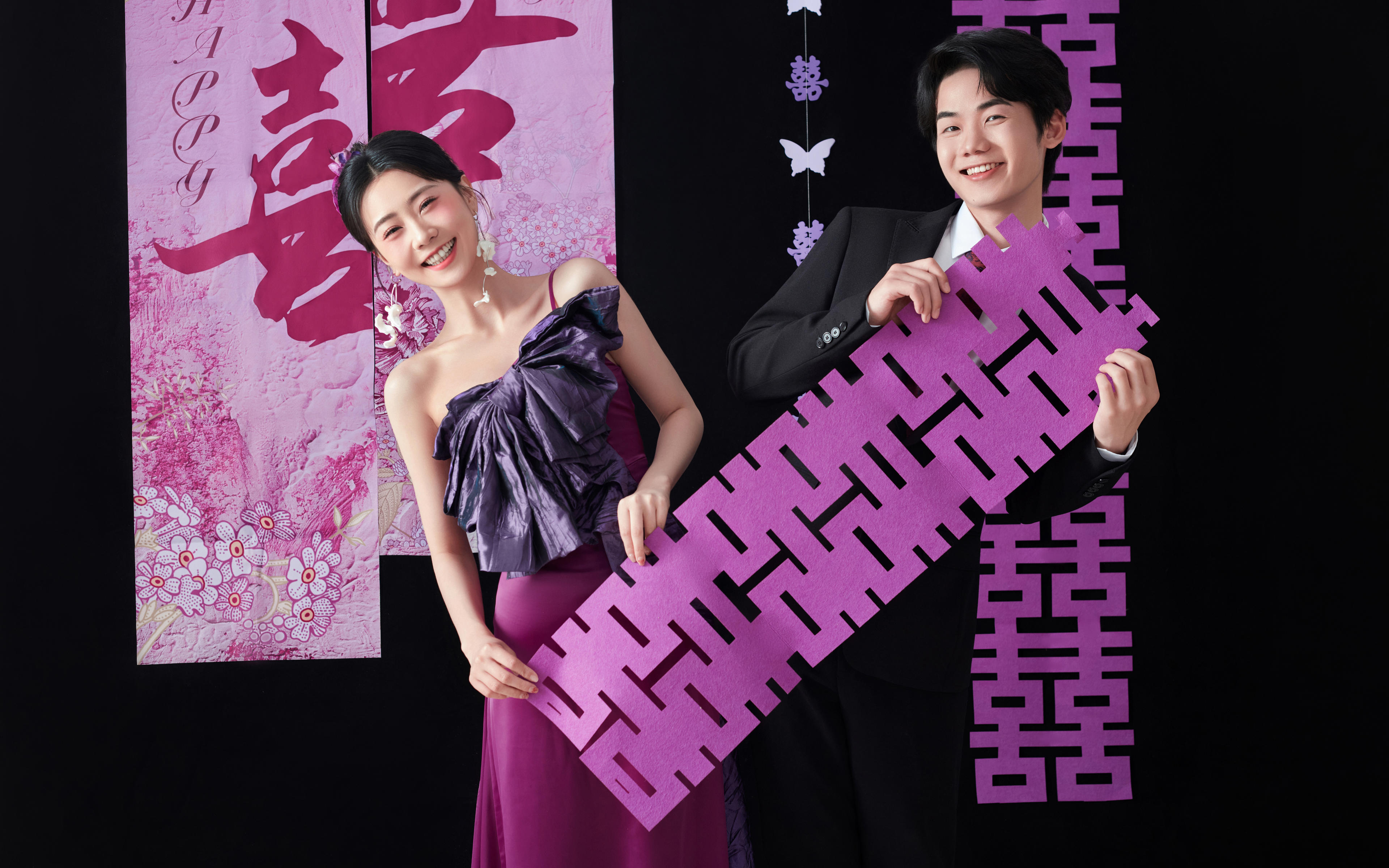 偏爱绝绝紫💜新中式婚纱照