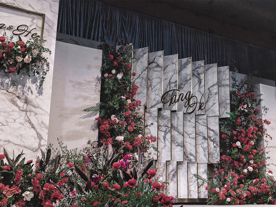 汇爱婚礼《简约中的隽永旋律》大理石极简撞色风