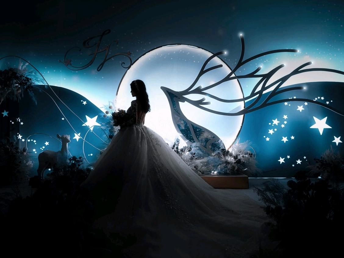 【林深时见鹿】童话色彩雾霾蓝婚礼